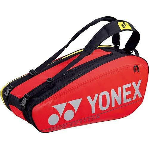 YONEX Pro Racquet Bag 10 Pcs Red Raquetero Rojo - Plateado